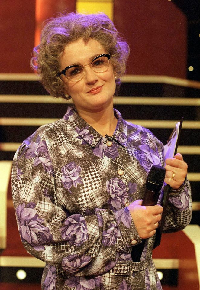  Caroline as her much loved comedy character Mrs Merton