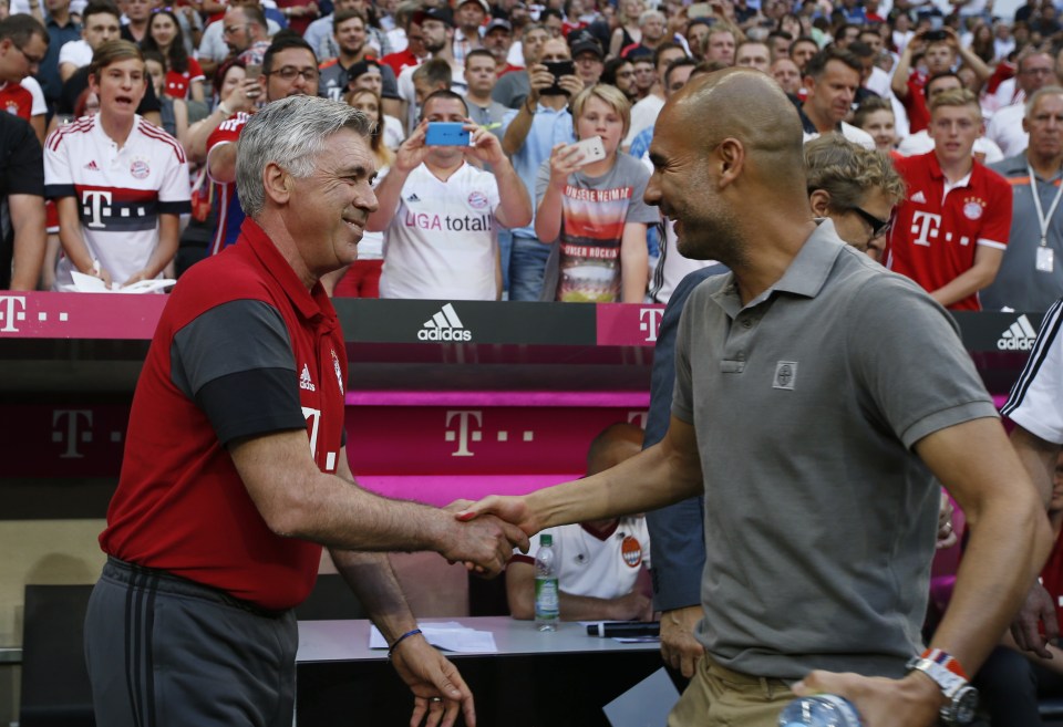  Carlo Ancelotti has a 100 record against Guardiola