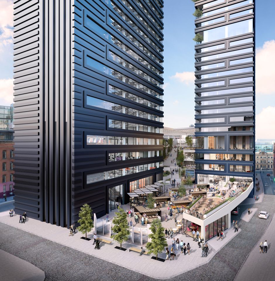  Neville is planning to build two skyscrapers including a five-star hotel in Manchester