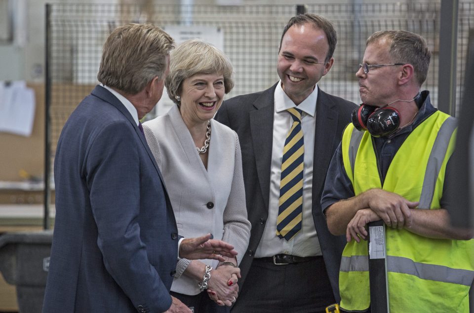  Proving he does not just do parliament tours: The Croydon Central MP showed Theresa May around the Martinek joinery factory in his constituency