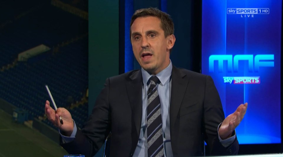  Gary Neville is a popular face of Sky Sports' Monday Night Football coverage