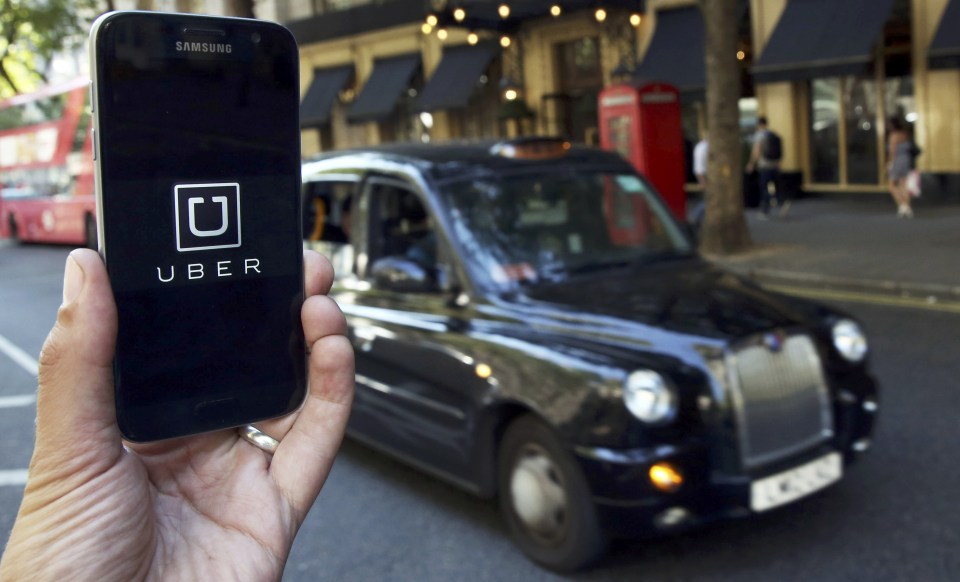  The Uber app - used by many people to get cheaper rides home than black cabs