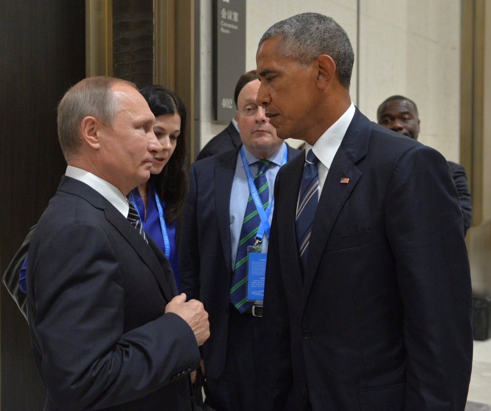 Russian President Vladimir Putin and US chief Barack Obama have clashed over Russian airstrikes in Syria