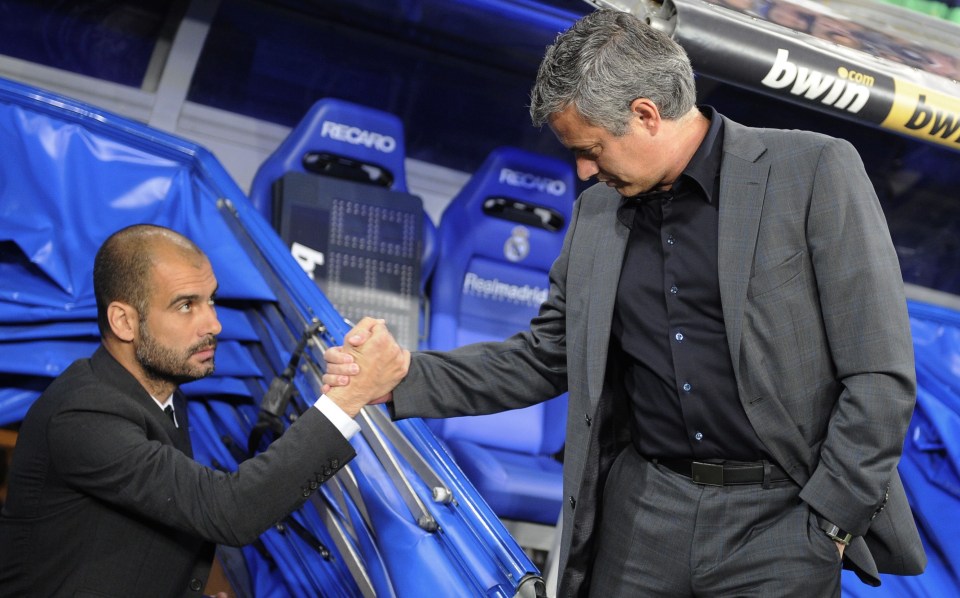  Jose Mourinho and Pep Guardiola became big rivals when managers at Real Madrid and Barcelona