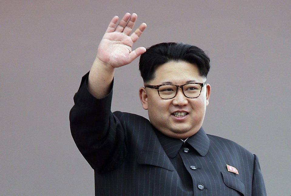  North Korean leader Kim Jong Un salutes a parade in the capital Pyongyang