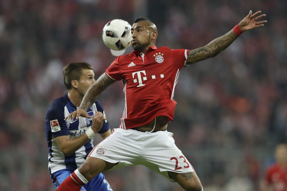  Arturo Vidal has helped Bayern Munich to the top of the Bundesliga