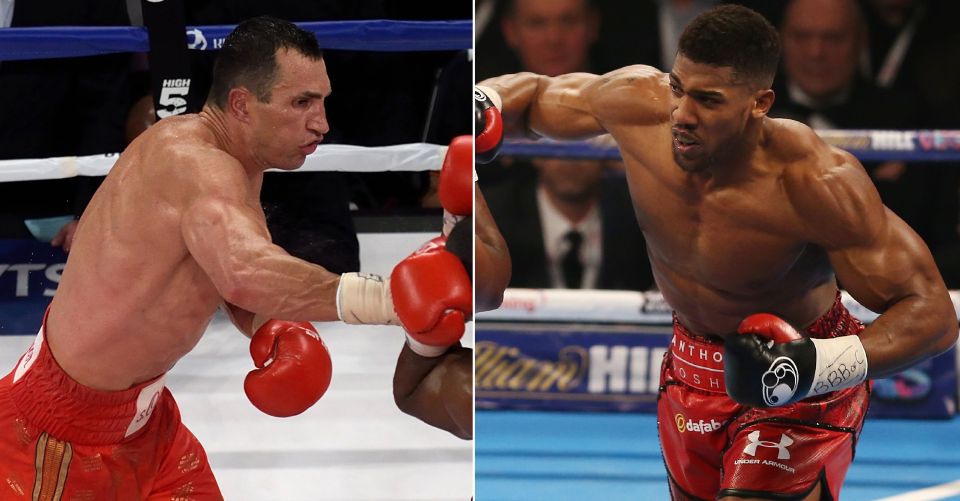 Joshua (right) and Klitschko (left) could be set for a unification bout