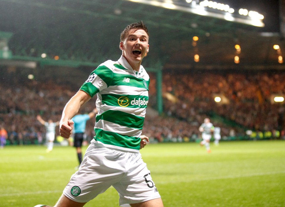 Kieran Tierney scored against Manchester City in the Champions League