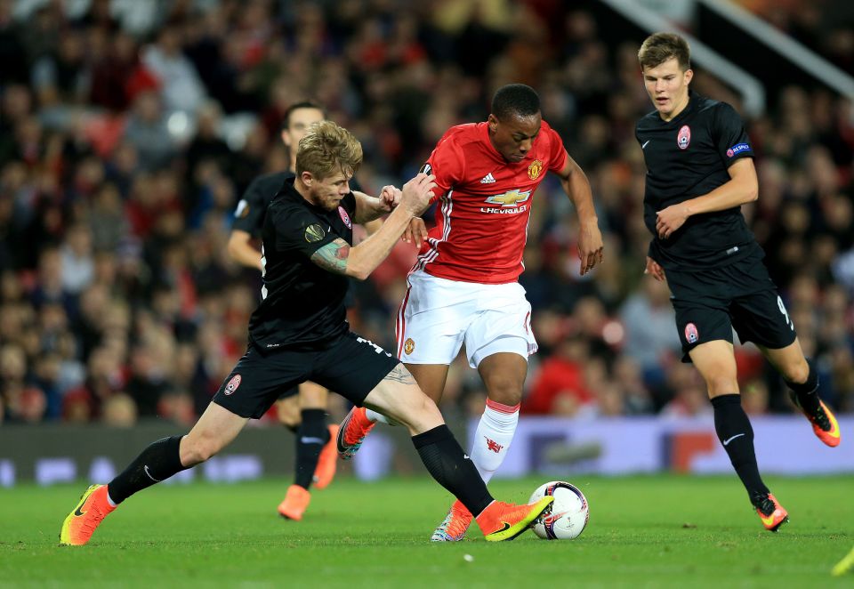  There are worries at Old Trafford over French forward Anthony Martial