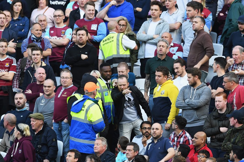  Stewards have struggled to keep the peace between the fans