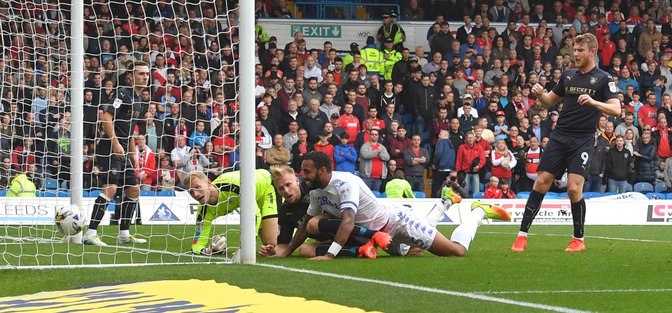  Kyle Bartley scores as Leeds made it five wins out of six with a win in a Yorkshire derby against Barnsley