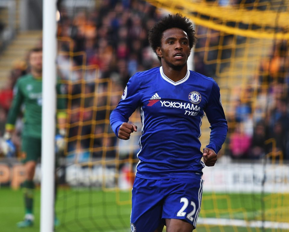  Willian will miss Chelsea's clash with Leicester in Premier League this weekend