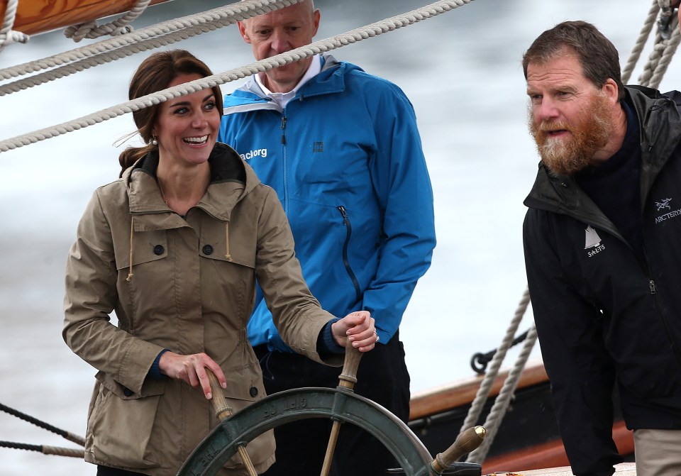 The Duchess helms the ship as the eight-day tour draws to a close