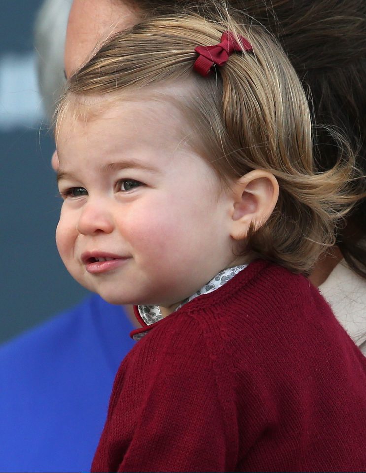 Princess Charlotte also melted the crowd as she said goodbye to Canada