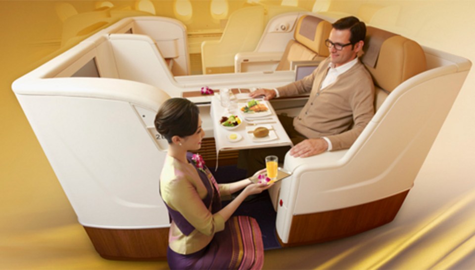 Private pods offer passengers a chance to enjoy meals and entertainment in secluded, comfortable seats