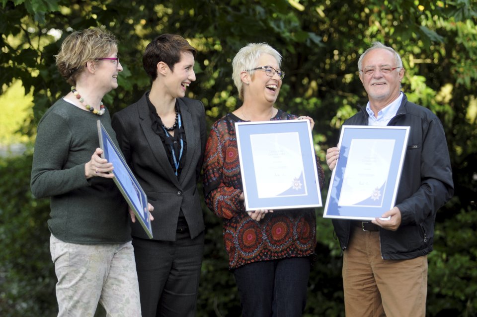  The other two heroes, who live in America, were not able to visit Derbyshire for the ceremony but their niece, Helen Slater, and Mr Mueller's wife, Alison Tyler-Mueller, accepted the awards