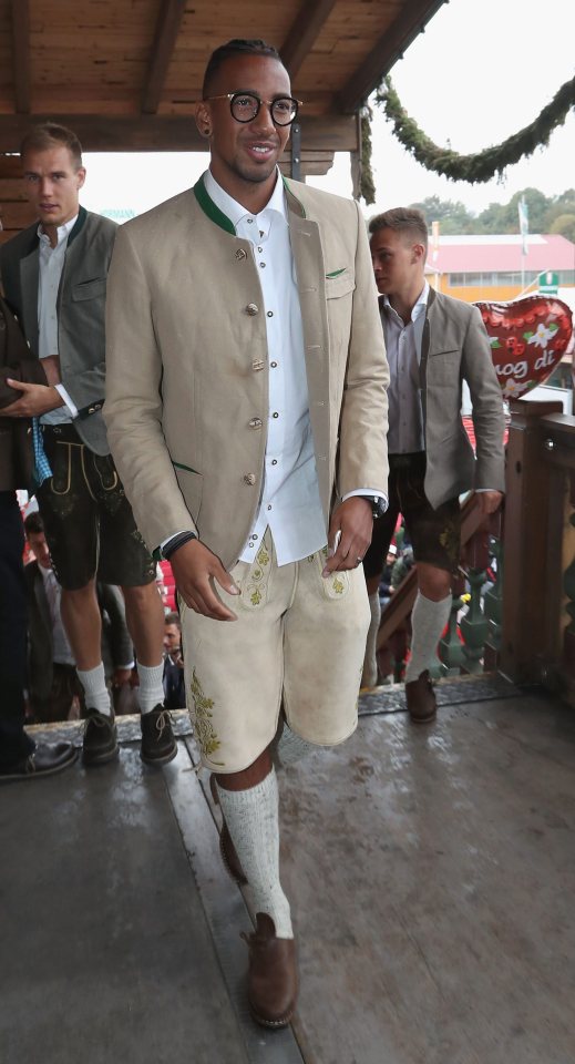 Jerome Boateng was also dressed for the occasion