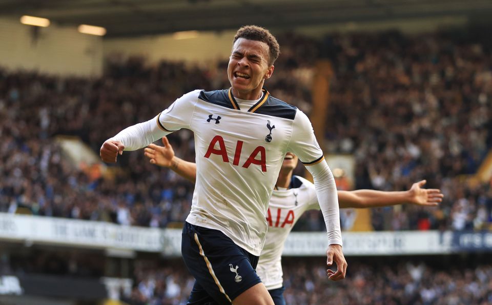  Dele Alli helped Tottenham on their way to victory over Man City