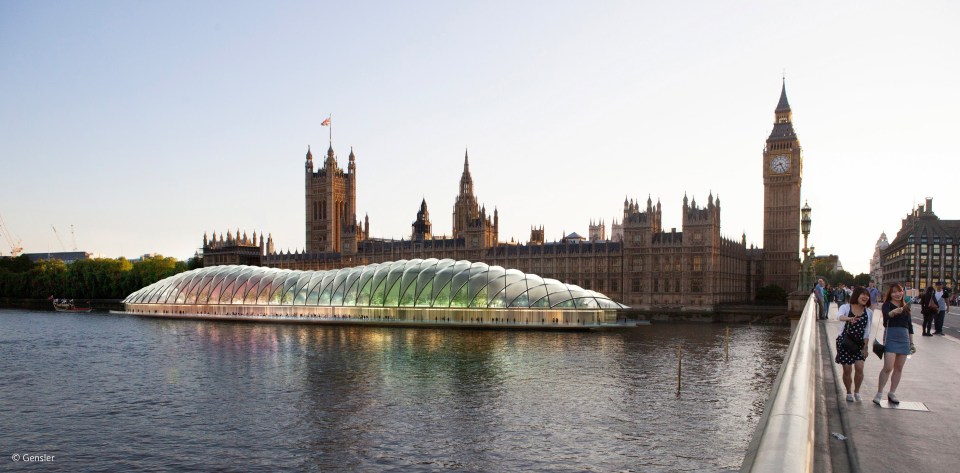  Gensler is proposing a temporary replacement for the Palace of Westminster