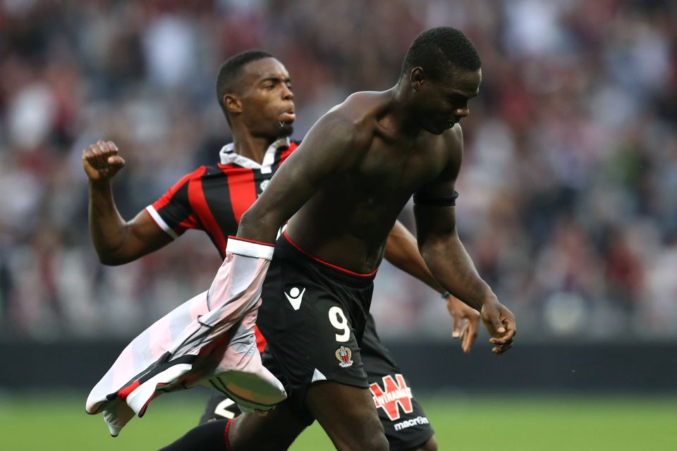 Balotelli received his first booking when he took his shirt off after scoring the winner 