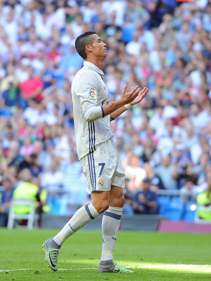  Cristiano Ronaldo has not been in the best form this season after recovering from knee ligament injury