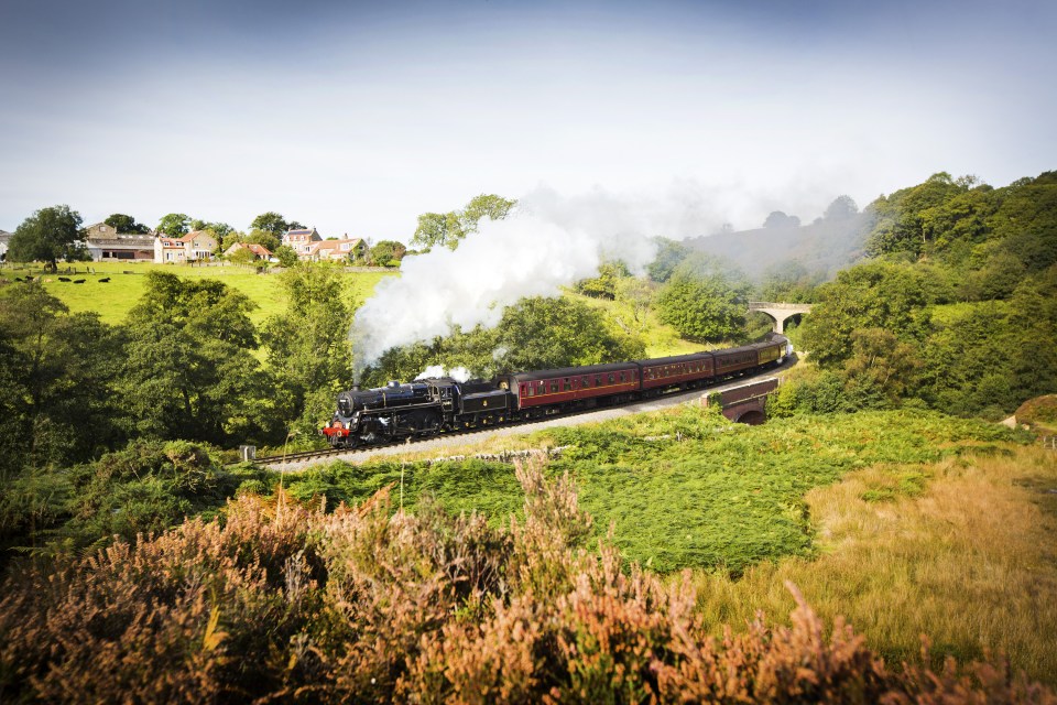  The 76084 Locomotive travelled through the North Yorkshire Moors at Goathland this morning on the North Yorkshire Moors Railway line on another fine day