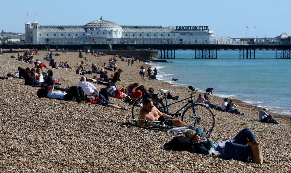  Many made the most of the fine day before the weather is set to turn colder next week