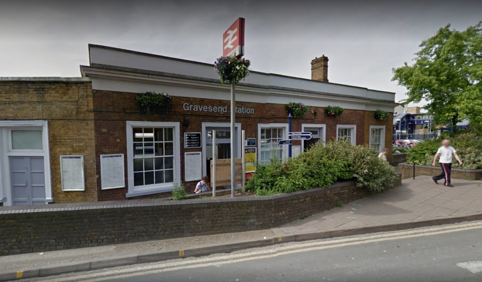  Police were called to Gravesend station today after a man fell on the tracks