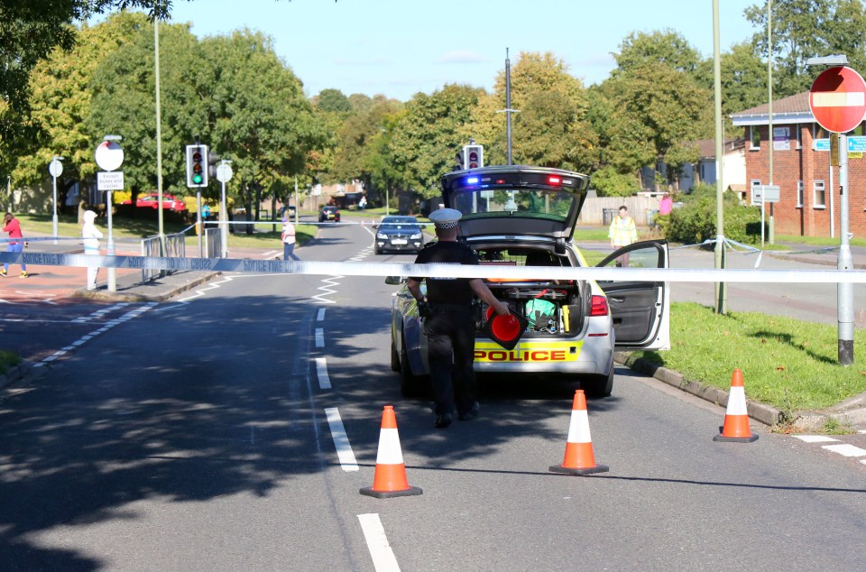  Police closed the road for three hours following the collision between a car and a bicycle