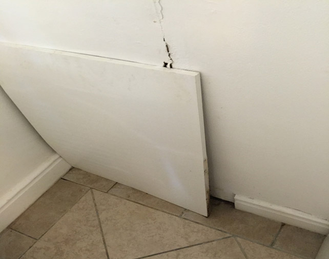  Rats got into their room through this hole in the wall - turning their £6,500 holiday into a disaster