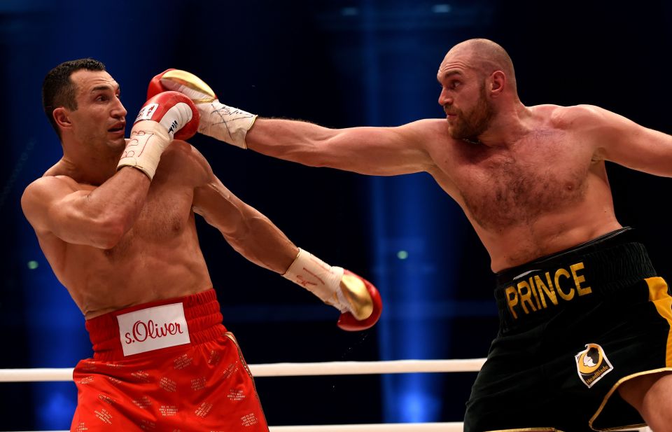  Fury fights Klitschko for the World Heavyweight title