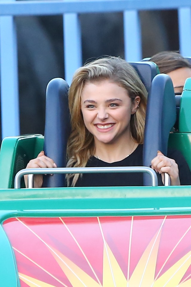  The Kick Ass actress seemed to put her recent Brooklyn Beckham heartache behind her as she took a front seat on a rollercoaster