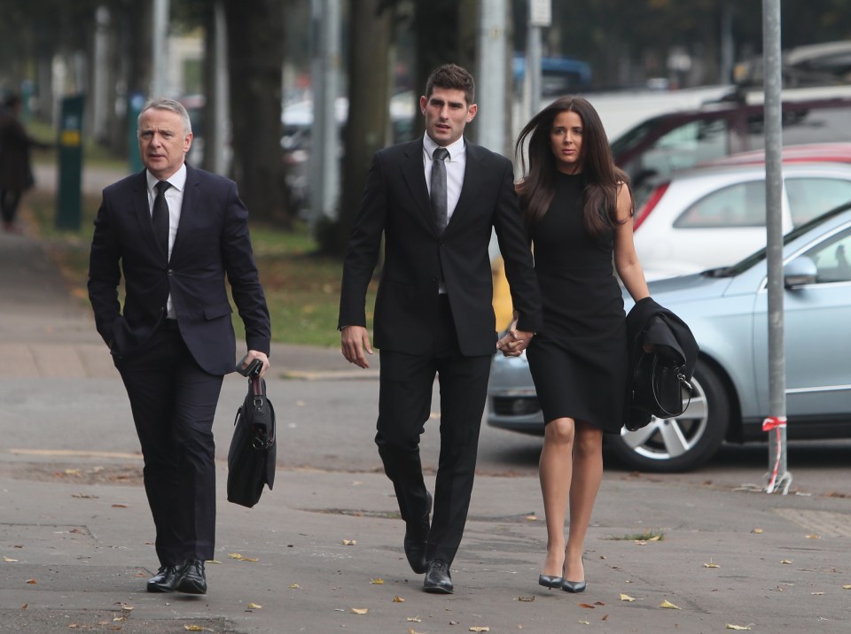  The 27-year-old, pictured centre, entered a not guilty plea during a court hearing in May