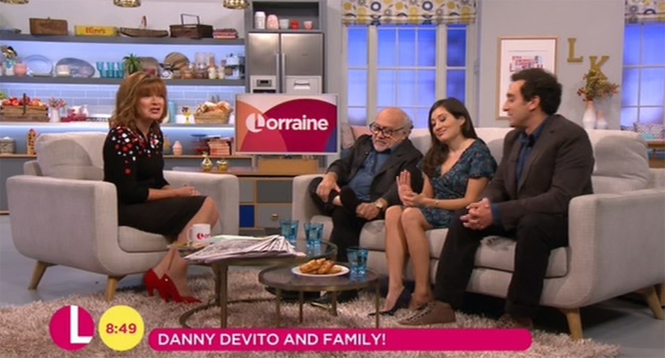 Lorraine Kelly got up close and personal with Danny DeVito's feet