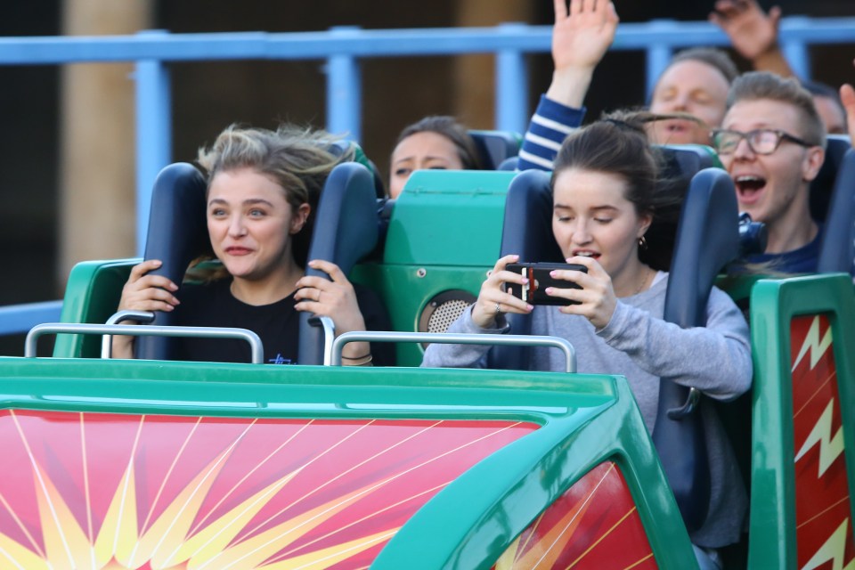  Chloe pulled a variety of different faces before the ride came to a stop