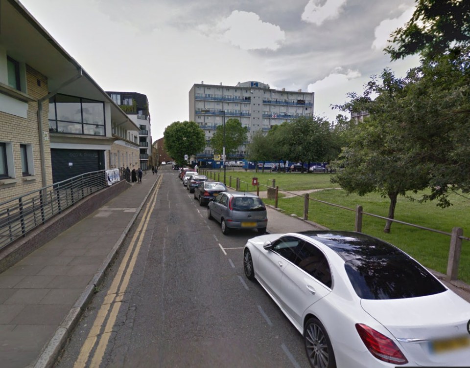  Forensics officers were today searching for evidence at the scene in Florida Street in Bethnal Green