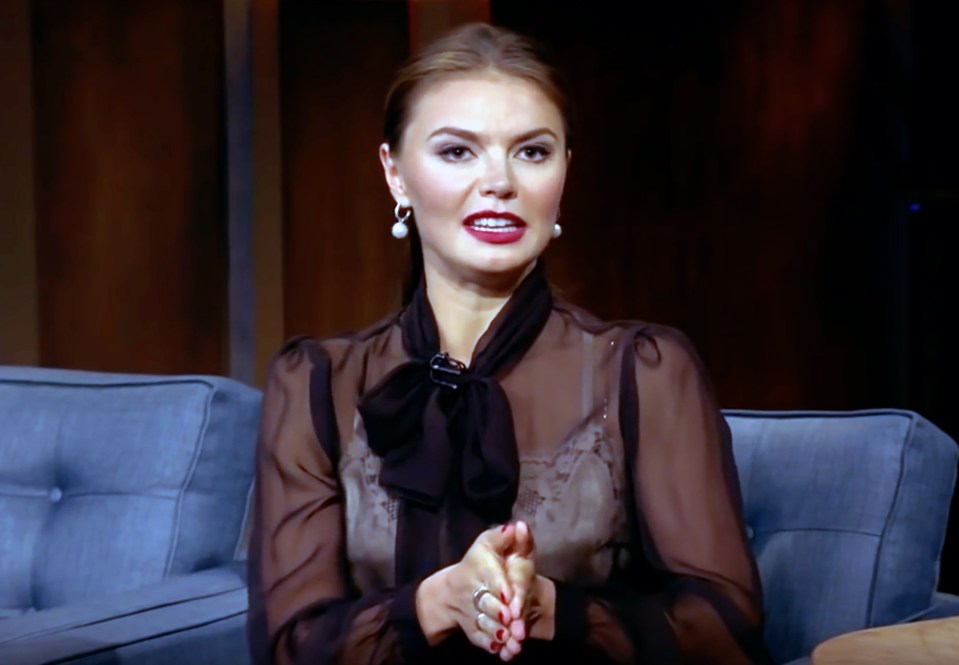  'First Lady' ... Alina is seen on TV show sporting a ring on her wedding finger