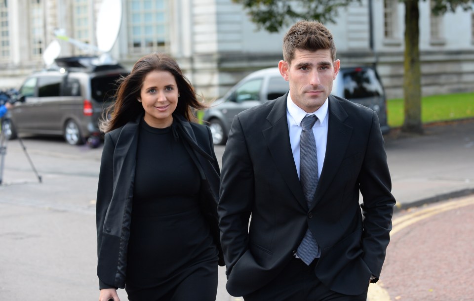  Evans pictured leaving court with Natasha on day one of his trial