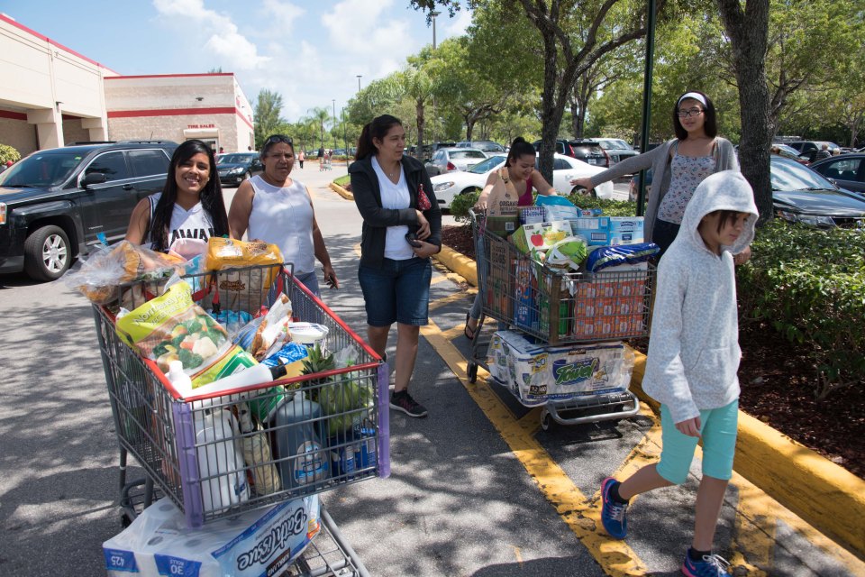  Anxious Florida residents have been stocking up on supplies ahead of the hurricane hitting land