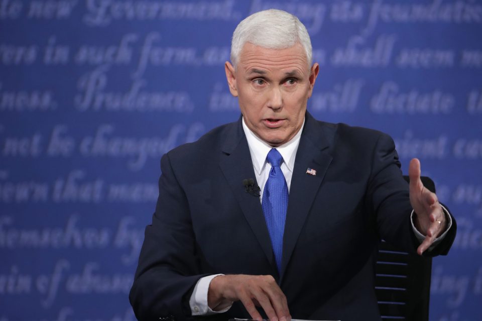  Mike Pence slammed Russia during the VP debate with Democratic rival Tim Kaine