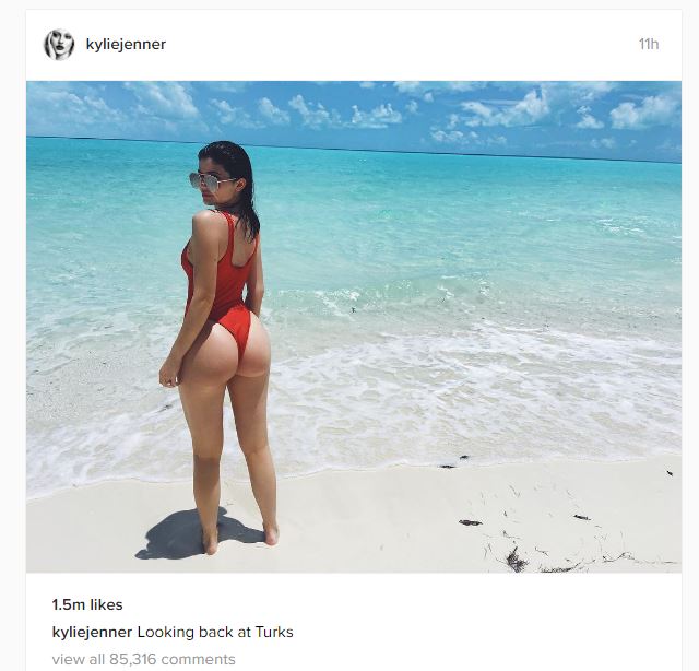  Kylie Jenner shared this racy belfie