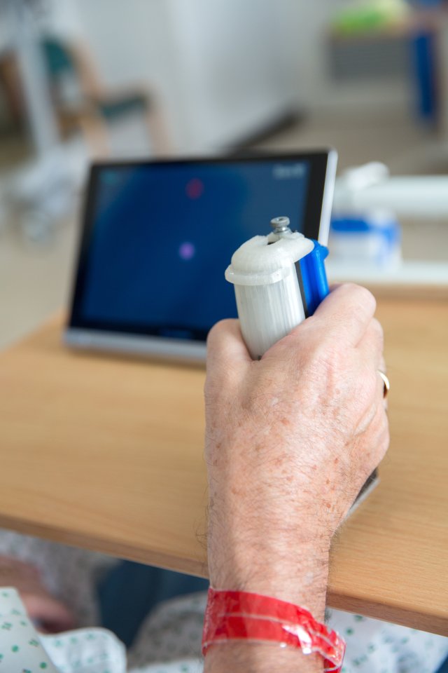  In the study Professor Bentley and his team found that more than half of severely disabled patients were able to engage in arm training software because of the device