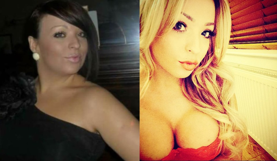 Chloe pictured before her dramatic makeover, left, and after fighting the flab, right