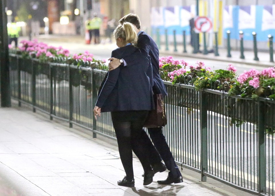  No danger of falling over here as the delegates both seem to have been inspired by Theresa May's no high heels approach to life