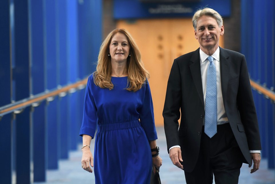  He delivered a speech at Tory conference this year, seen here walking to the hall with his wife