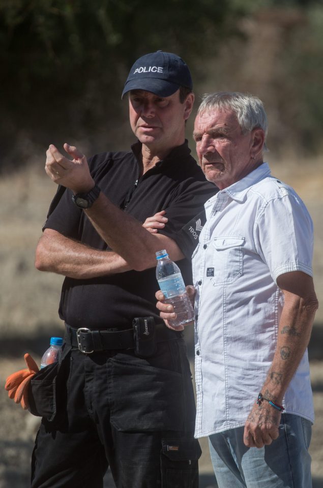  Eddie Needham is back in Kos to look at the foundations under a torn-down building to see if they’re the same ones he worked on a few weeks after Ben went missing