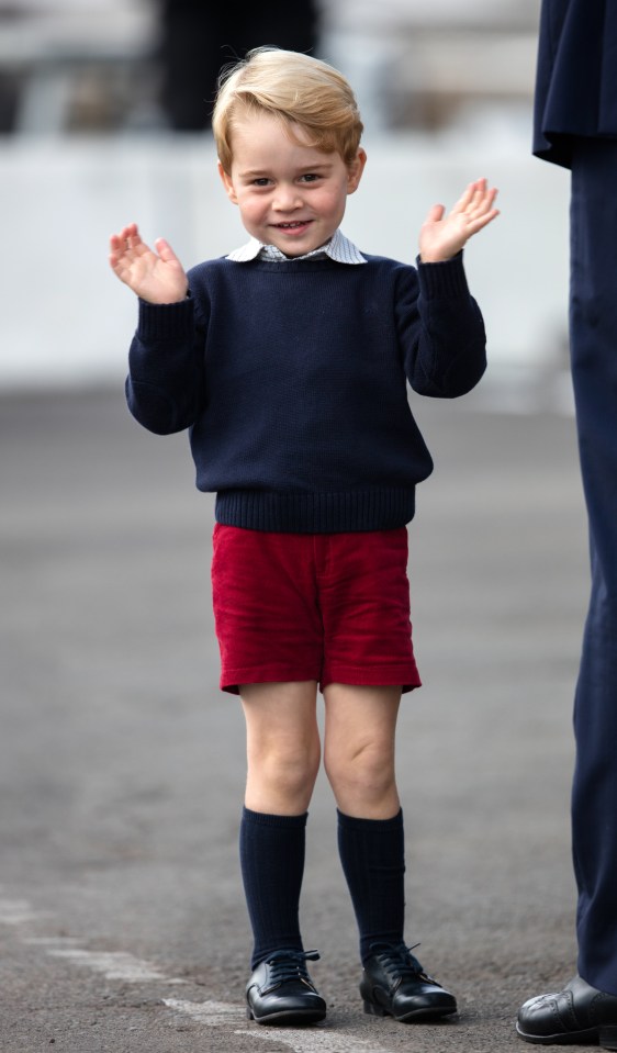  Prince George is often dressed in smart navy or burgundy shorts