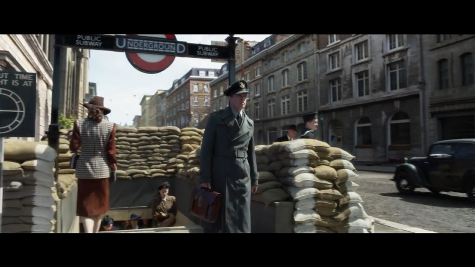 The actor is seen in wartime London