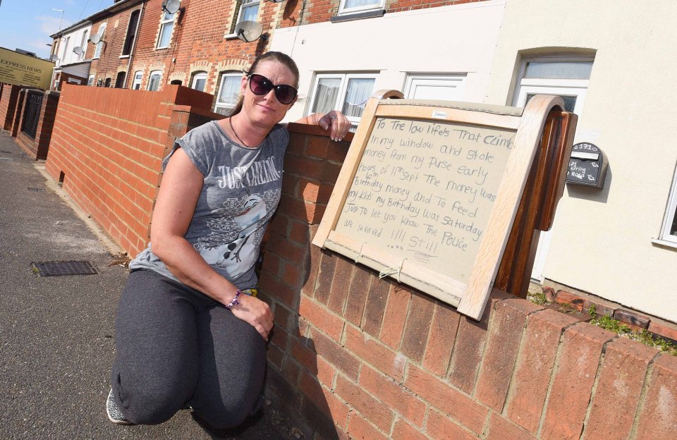  Mandy Alexander has spoken out over her shock at being burgled of money she desperately needs