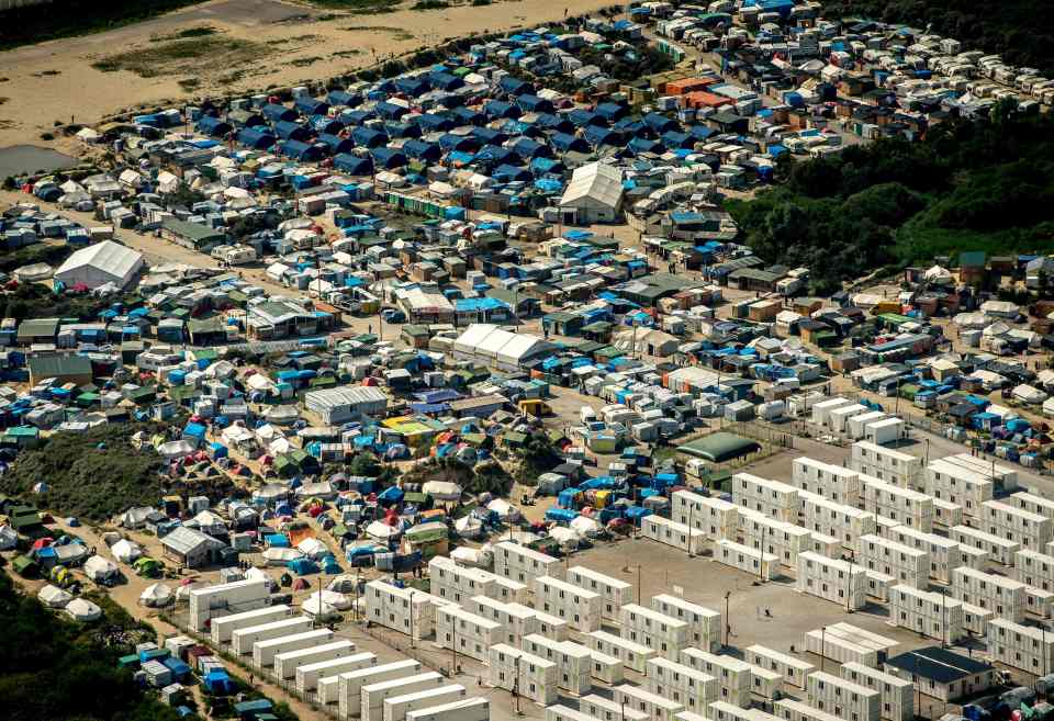 Ready to go . . . French Officials have started work on dismantling the Calais Jungle